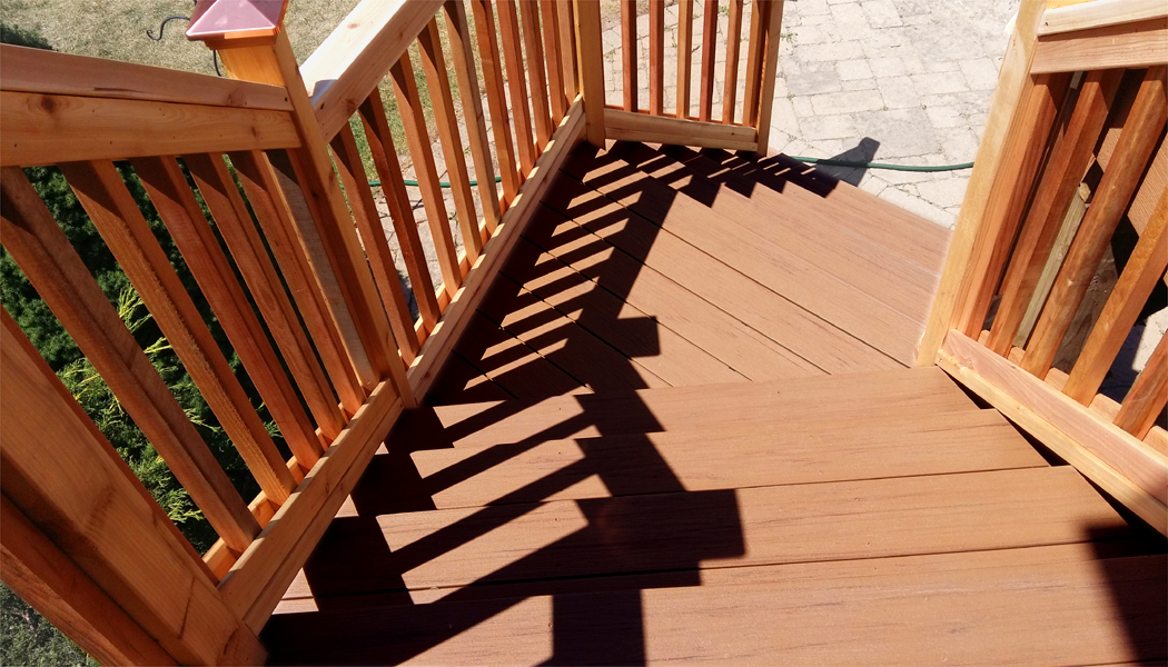 Composite Floor & Cedar Railing Redo