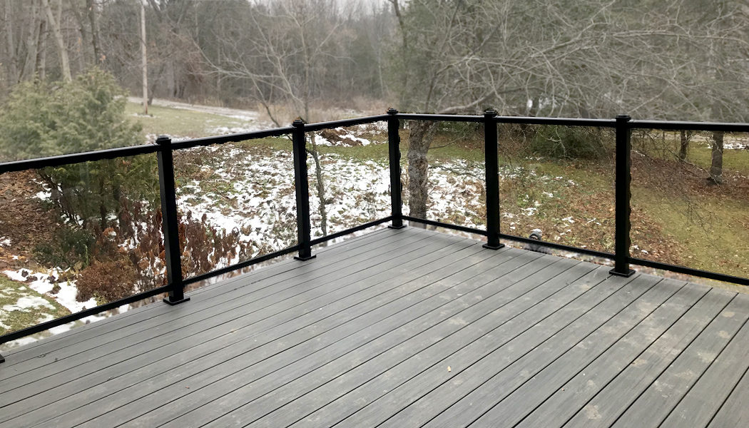 Glass Railing Composite Deck