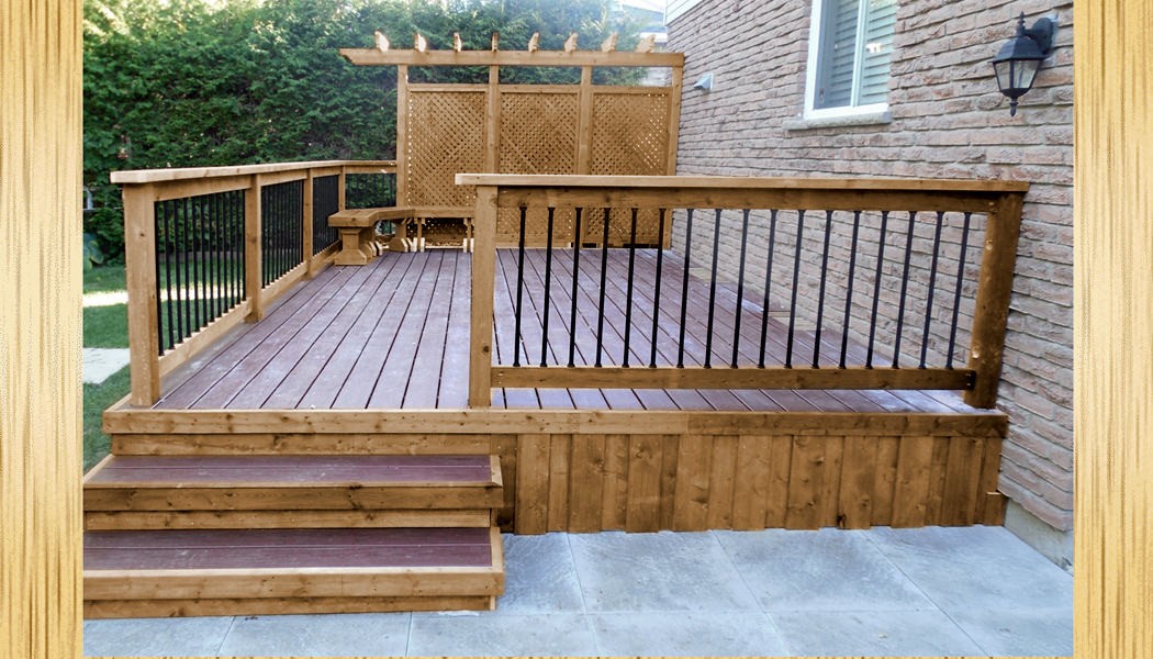 Gossen Vinyl Deck with Curved Bench