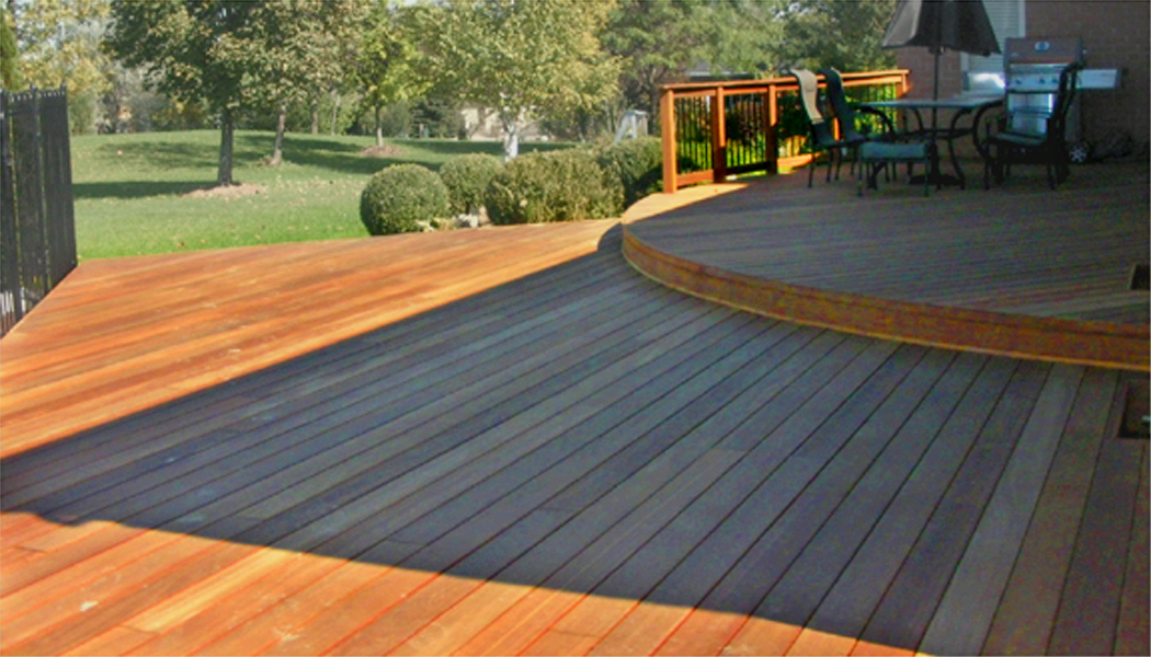 Mahogany Step up Deck