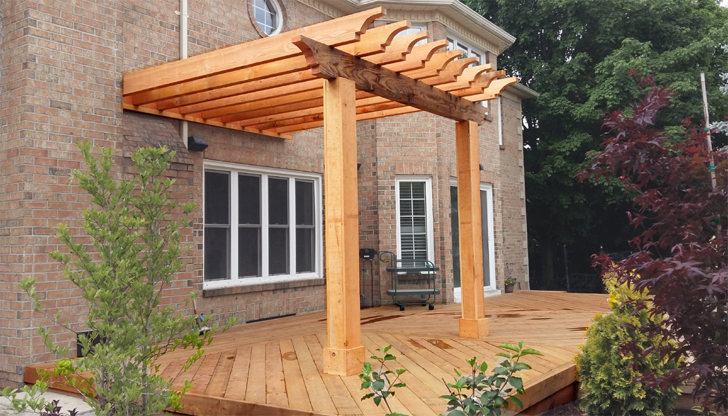 Open Pergola Poolside Deck