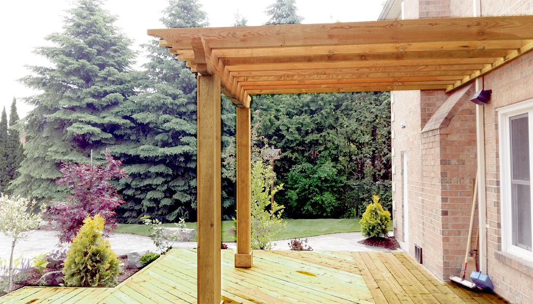 Open Pergola Poolside Deck