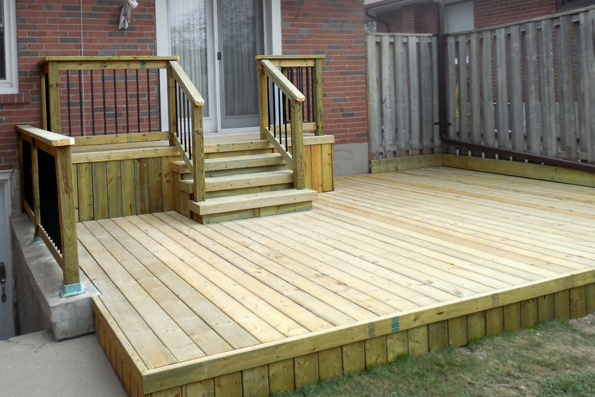 Pressure Treated 2 Level Deck