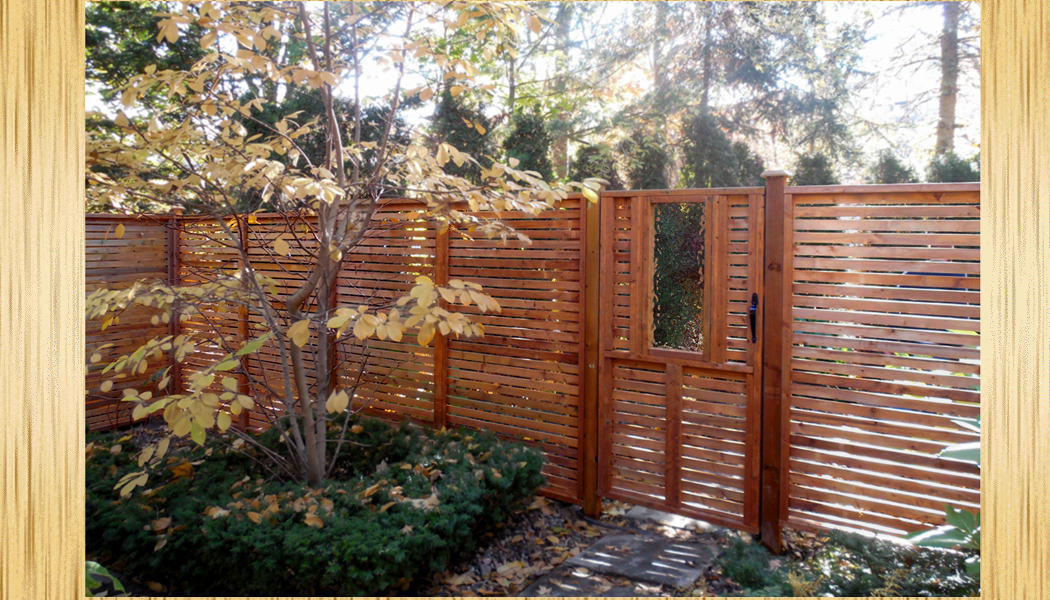 Property Fence with Frosted Glass Windows