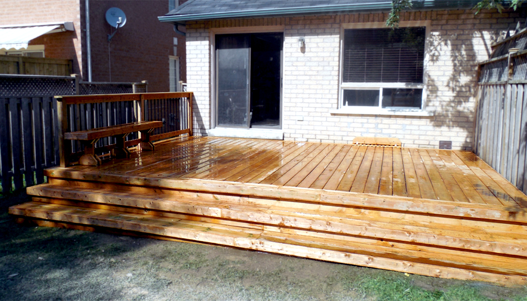 Step Up Deck with Bench