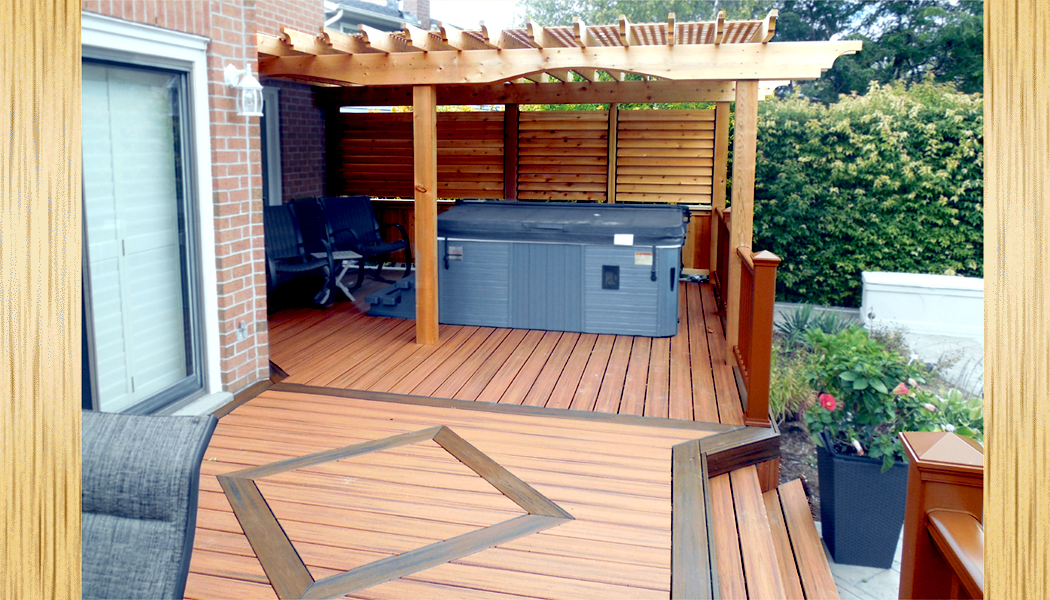 Trex Transcend Deck with Cedar Pergola