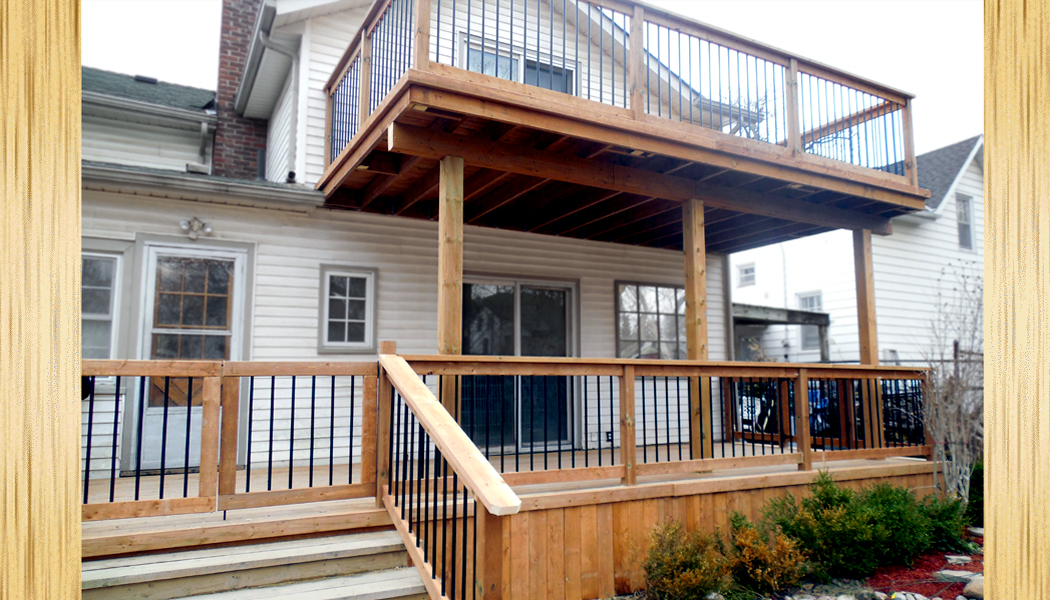 Two Tier Deck with Landscaping