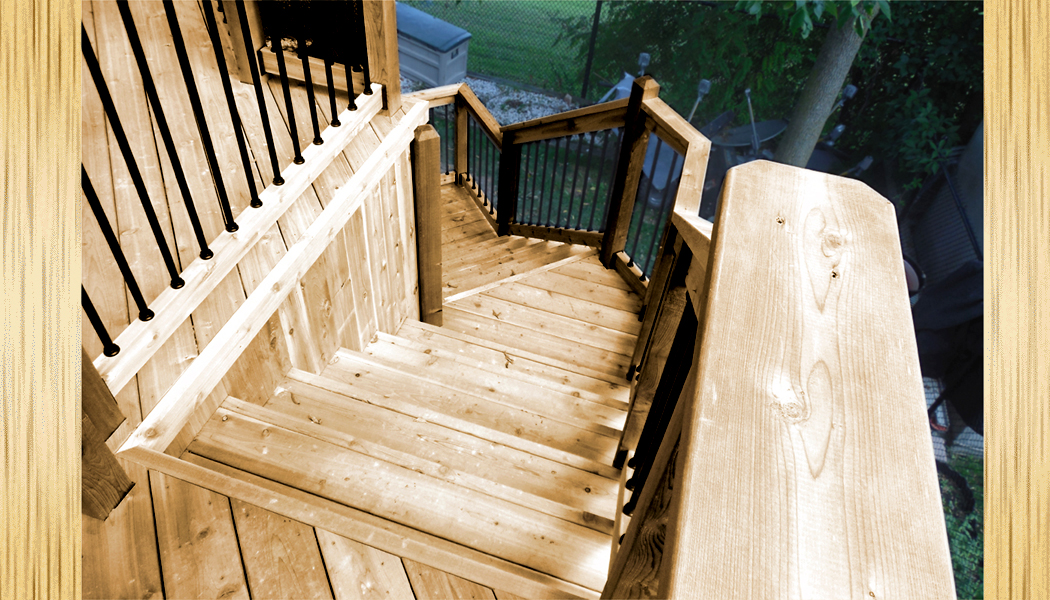 Upper with Complete Lower Cedar Deck