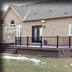 Composite Deck with Black Aluminum Railing